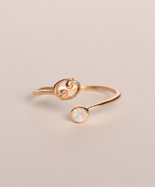 a cote（アコテ）の「silver925 星座モチーフ ハグリング（リング・レディース・バーガンディー/グリーン/ホワイト/レッド/ピンク/パープル/イエロー/ラベンダー/ライトブルー/オリーブ/クリア/ブルー・#9/#11/#13/#15）」の2枚目の写真