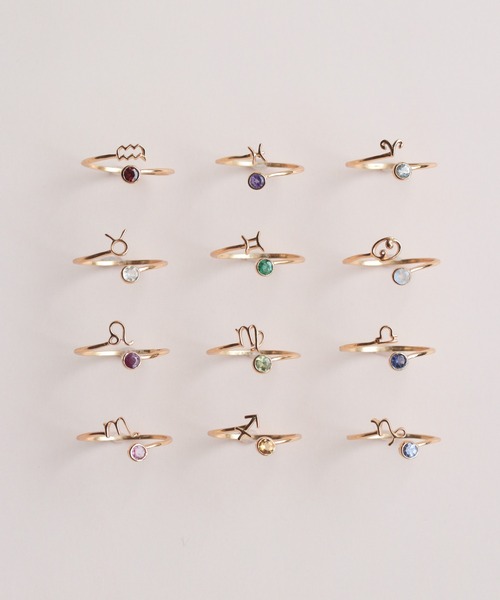a cote（アコテ）の「silver925 星座モチーフ ハグリング（リング・レディース・バーガンディー/グリーン/ホワイト/レッド/ピンク/パープル/イエロー/ラベンダー/ライトブルー/オリーブ/クリア/ブルー・#9/#11/#13/#15）」の13枚目の写真