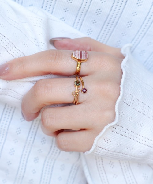 a cote（アコテ）の「silver925 星座モチーフ ハグリング（リング・レディース・バーガンディー/グリーン/ホワイト/レッド/ピンク/パープル/イエロー/ラベンダー/ライトブルー/オリーブ/クリア/ブルー・#9/#11/#13/#15）」の14枚目の写真