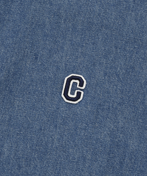 COVERNAT(カバーナット)の「Cロゴデニムハーフシャツブルー(シャツ/ブラウス・レディース・その他・X-SMALL/SMALL/MEDIUM/LARGE/X-LARGE/XX-LARGE)」の6枚目の写真