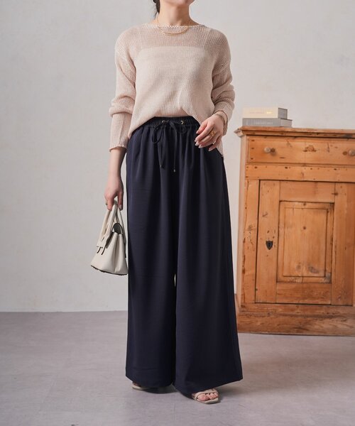 Jena espace merveilleux(ジェナ エスパスメルヴェイユ)の「タックイージーパンツ(その他パンツ・レディース・ブルー/ネイビー/ベージュ・FREE)」の2枚目の写真