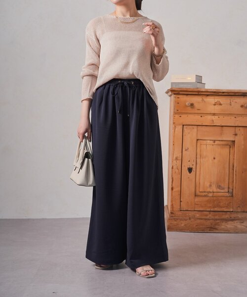 Jena espace merveilleux(ジェナ エスパスメルヴェイユ)の「タックイージーパンツ(その他パンツ・レディース・ブルー/ネイビー/ベージュ・FREE)」の6枚目の写真