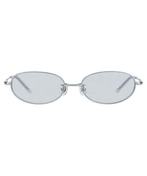 【美品】Zoff SUNCUTGlasses/UV100%CUT ユニセックス SUNCUTGlasses/UV100%CUT オーバル型 サングラスメタルフレーム カラー