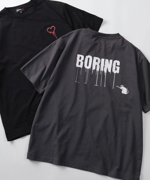 BRANDALISED（ブランダライズド）の「【70】【BRANDALISED/ブランダライズド】バンクシーアートグラフィック バックプリント クルーネックTシャツ/接触冷感/ストレッチ（Tシャツ/カットソー・メンズ・グレー系2/アイボリー系2/ブラック系2/グレー系/アイボリー系/ブラック系1/グレー系1/アイボリー系1/ブラック系・M/L）」の6枚目の写真