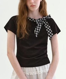 ギンガムチェック」に該当するTシャツ/カットソー（ショート丈