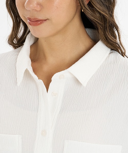 ROXY(ロキシー)の「【ムラサキスポーツ限定】ROXY/ロキシー 長袖 シャツ BEACH ECHOES RLY262622M UT(シャツ/ブラウス・レディース・オフホワイト/インディゴブルー・FREE)」の5枚目の写真