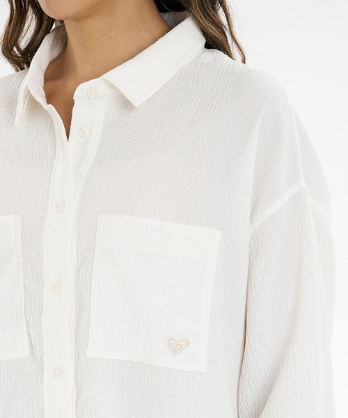 ROXY(ロキシー)の「【ムラサキスポーツ限定】ROXY/ロキシー 長袖 シャツ BEACH ECHOES RLY262622M UT(シャツ/ブラウス・レディース・オフホワイト/インディゴブルー・FREE)」の6枚目の写真