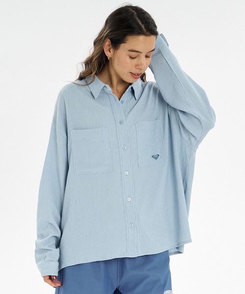 ROXY(ロキシー)の「【ムラサキスポーツ限定】ROXY/ロキシー 長袖 シャツ BEACH ECHOES RLY262622M UT(シャツ/ブラウス・レディース・オフホワイト/インディゴブルー・FREE)」の9枚目の写真