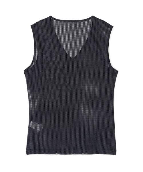 PEARLY GATES(パーリーゲイツ)の「【PG BODY】E/ストレッチメッシュスリーブレスカットソー(ベスト・メンズ・ホワイト/ネイビー・LARGE/MEDIUM/X-LARGE)」の4枚目の写真