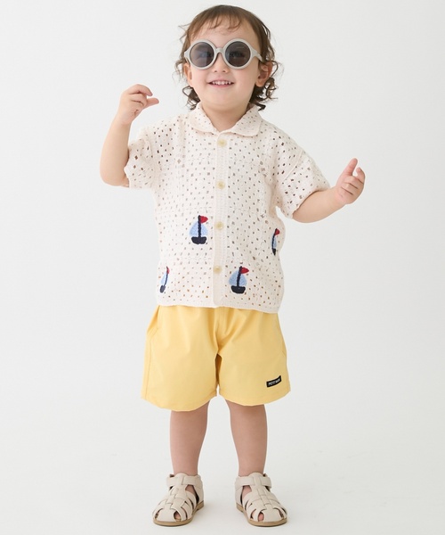 petit main(プティマイン)の「【水陸両用】ハーフパンツ(その他パンツ・キッズ・レッド/カラフル/ライトグリーン/ネイビー/ベージュ/ストライプ/サックスブルー/ブルーグリーン/レモンイエロー/オフホワイト・90cm/110cm/120cm/100cm/80cm/130cm)」の7枚目の写真