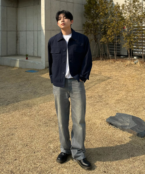 MINDBRIDGE（マインドブリッジ）の「[COUTURE]ネイビー2トーンサーカスオーバーサイズトラッカー（デニムジャケット・メンズ・ネイビー・95/100/105/110）」の3枚目の写真