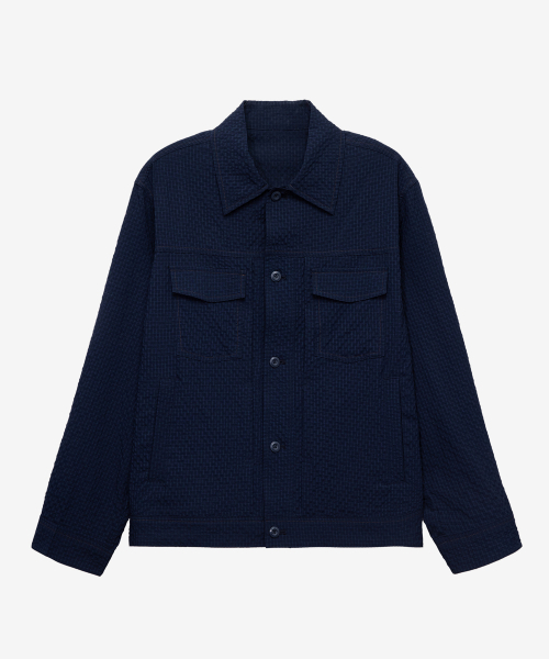 MINDBRIDGE（マインドブリッジ）の「[COUTURE]ネイビー2トーンサーカスオーバーサイズトラッカー（デニムジャケット・メンズ・ネイビー・95/100/105/110）」の5枚目の写真