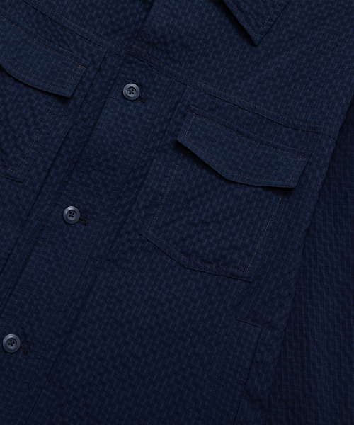MINDBRIDGE（マインドブリッジ）の「[COUTURE]ネイビー2トーンサーカスオーバーサイズトラッカー（デニムジャケット・メンズ・ネイビー・95/100/105/110）」の7枚目の写真