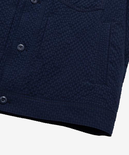 MINDBRIDGE（マインドブリッジ）の「[COUTURE]ネイビー2トーンサーカスオーバーサイズトラッカー（デニムジャケット・メンズ・ネイビー・95/100/105/110）」の9枚目の写真
