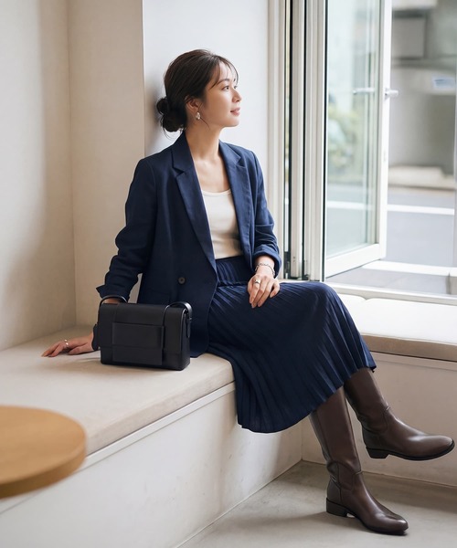 STYLE DELI（スタイルデリ）の「【DELI by】スプリットレザー ミニフラップ クロスボディショルダーバッグ（ショルダーバッグ・レディース・ブラック/ブラウン・FREE）」の3枚目の写真