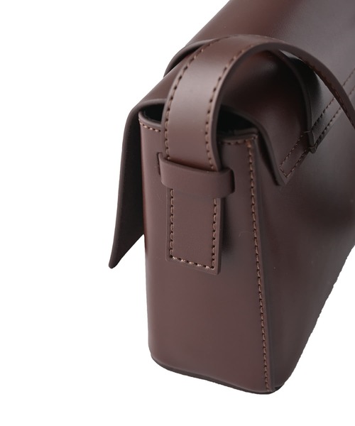 STYLE DELI（スタイルデリ）の「【DELI by】スプリットレザー ミニフラップ クロスボディショルダーバッグ（ショルダーバッグ・レディース・ブラック/ブラウン・FREE）」の15枚目の写真
