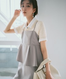 VIS（ビス）の「美easyリネンライクペプラム切替キャミワンピ/ イージーケア・接触冷感・セットアップ対応（ワンピース）」