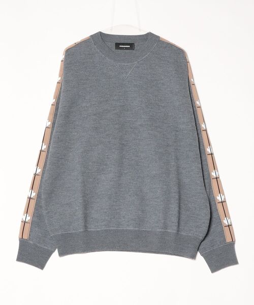 DSQUARED2(ディースクエアード)の「Knit SweaterVirgin Wool Felted Jersey Stitch/0252(ニット/セーター・メンズ・グレー・L/XL)」の1枚目の写真
