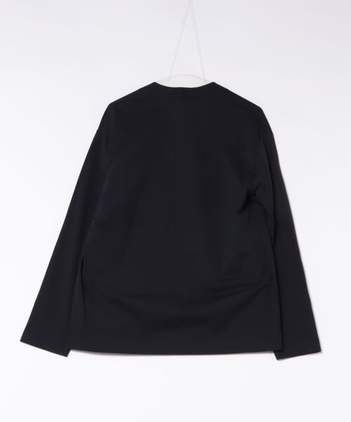 TAKA-Q(タカキュー)の「【ストレッチ 薄手 軽量】タカキュー マイクロドット メッシュ ボタンレス カーディガン(カーディガン/ボレロ・メンズ・グレー系その他2/ネイビー・MEDIUM/LARGE/X-LARGE)」の3枚目の写真