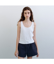 Flower eyelet sleeveless