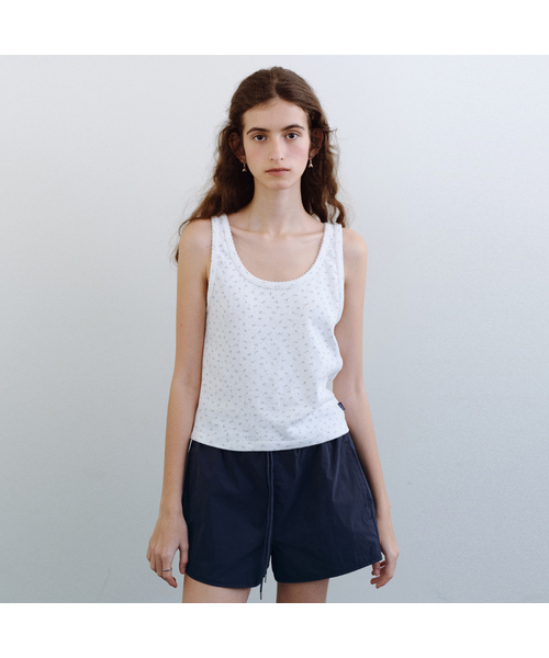 URAGO(ユラーゴ)の「Flower eyelet sleeveless(Tシャツ/カットソー・レディース・アイボリー/オートミール・FREE)」の2枚目の写真