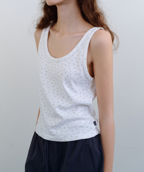 URAGO(ユラーゴ)の「Flower eyelet sleeveless(Tシャツ/カットソー・レディース・アイボリー/オートミール・FREE)」の5枚目の写真