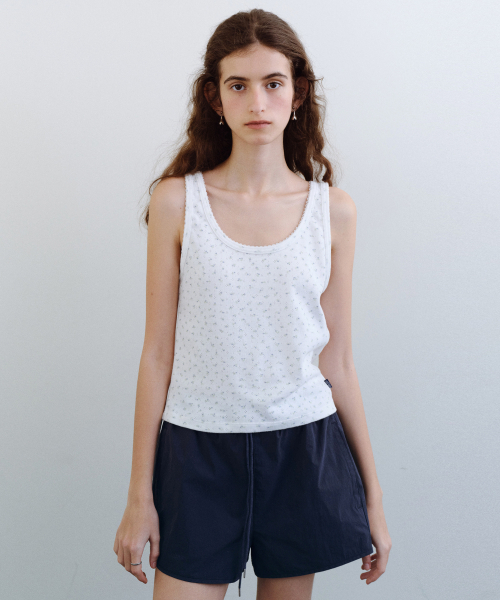 URAGO(ユラーゴ)の「Flower eyelet sleeveless(Tシャツ/カットソー・レディース・アイボリー/オートミール・FREE)」の6枚目の写真