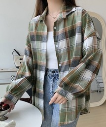 レギュラーカラーチェックシャツ