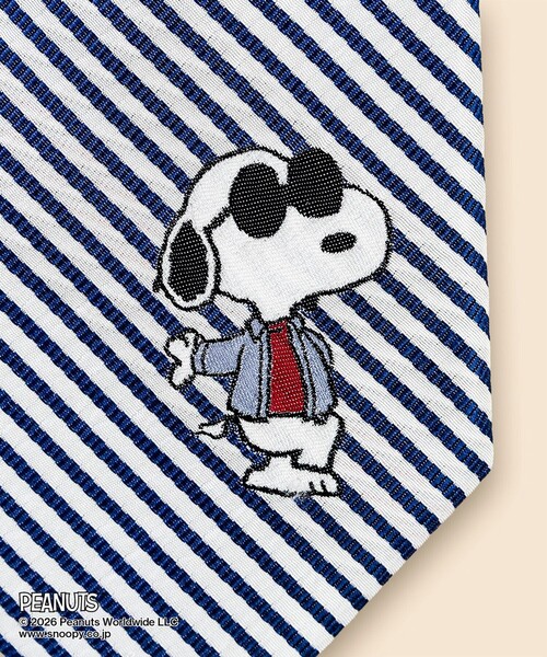 BROOKS BROTHERS(ブルックスブラザーズ)の「Brooks Brothers × PEANUTS シルク シアサッカー スヌーピー&ウッドストック ジャカードタイ(ネクタイ・メンズ・ブルー・ONE SIZE)」の3枚目の写真