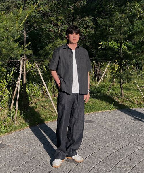 EXCONTAINER(エックスコンテナ)の「ローフェイドハーフデニムシャツ (WASHED BLACK)(シャツ/ブラウス・メンズ・その他・MEDIUM/LARGE/X-LARGE)」の10枚目の写真