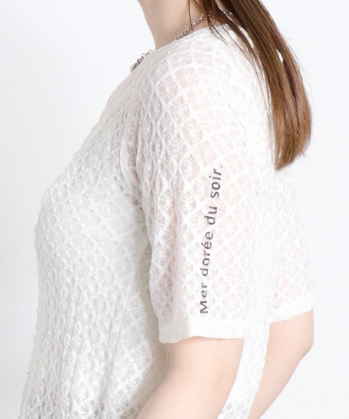 cepo（セポ）の「ロゴレース半袖Tee（Tシャツ/カットソー・レディース・ブラック系/ホワイト系・M）」の3枚目の写真