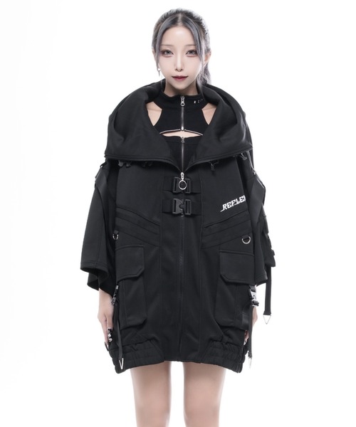 REFLEM INDUSTRY/レフレム インダストリー』HALF-SLEEVE SHELL HOODIE