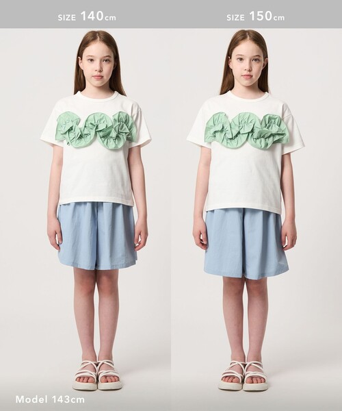 green label relaxing(グリーンレーベルリラクシング)の「【スタメンシリーズ】フリル Tシャツ / キッズ 100cm-160cm(Tシャツ/カットソー・キッズ・ライラック/ライトブルー/オフホワイト/その他1/ライム/ダークグレー・130cm/150cm/160cm/110cm/120cm/100cm/140cm)」の14枚目の写真
