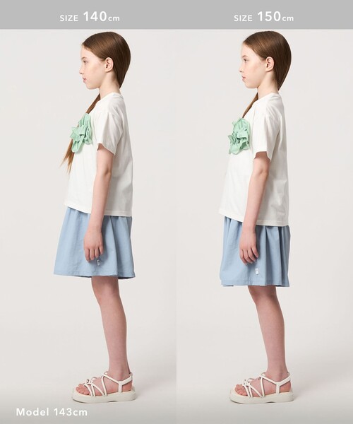 green label relaxing(グリーンレーベルリラクシング)の「【スタメンシリーズ】フリル Tシャツ / キッズ 100cm-160cm(Tシャツ/カットソー・キッズ・ライラック/ライトブルー/オフホワイト/その他1/ライム/ダークグレー・130cm/150cm/160cm/110cm/120cm/100cm/140cm)」の15枚目の写真