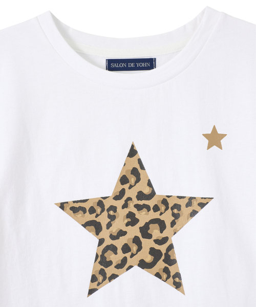 SALON DE YOHN（サロンドヨーン）の「Leopard Star Crop T_ White（Tシャツ/カットソー・レディース・その他・FREE）」の5枚目の写真