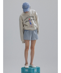 Easy Relaxed Check Shorts_BLUE