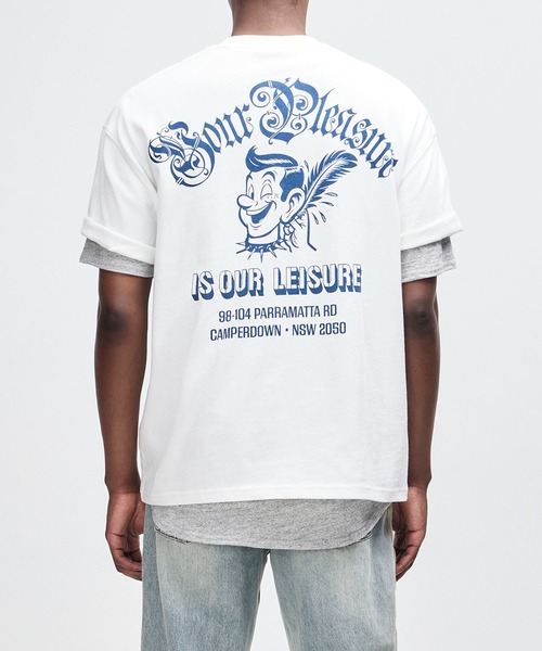 DEUS EX MACHINA(デウスエクスマキナ)の「RUFF AND SMOOTH(Tシャツ/カットソー・メンズ・イエロー系/ホワイト・M/L)」の3枚目の写真
