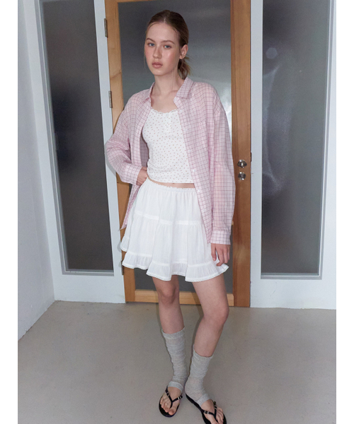 ETMON（エトモン）の「Loose Check Shirt, Pink（シャツ/ブラウス・レディース・その他・F）」の3枚目の写真
