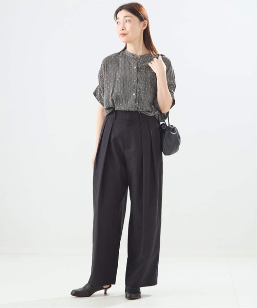 journal standard L'essage（ジャーナルスタンダードレサージュ）の「《追加》DEVEAUX GOLDラメモノトーンシャツ（シャツ/ブラウス・レディース・アイボリー/ブラック・FREE）」の14枚目の写真