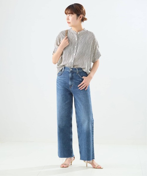 journal standard L'essage（ジャーナルスタンダードレサージュ）の「《追加》DEVEAUX GOLDラメモノトーンシャツ（シャツ/ブラウス・レディース・アイボリー/ブラック・FREE）」の22枚目の写真