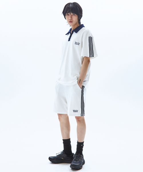RAIMENT（レイメント）の「エッセンシャルトラックワッフルハーフパンツ_ホワイト（その他パンツ・メンズ・その他・MEDIUM/LARGE/X-LARGE/SMALL）」の3枚目の写真