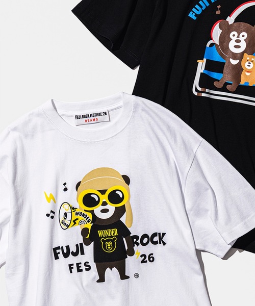 Мужская футболка FUJI ROCK FESTIVAL ’26 / The Wonderful! design works. — Grunge Megaphone Bear (web limited)