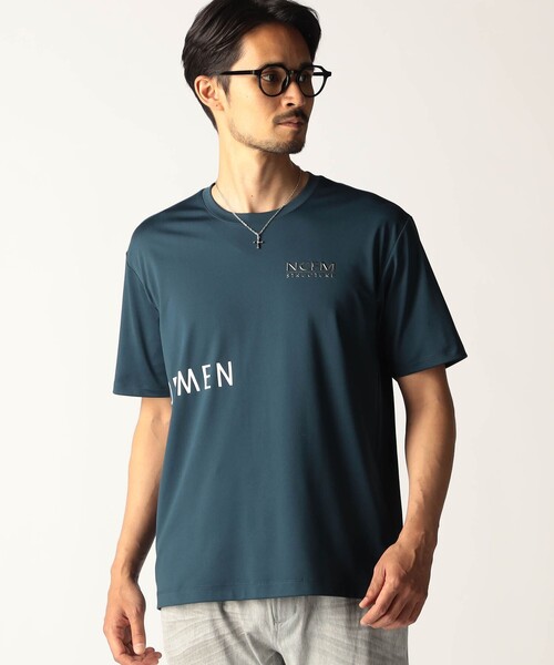 NICOLE CLUB FOR MEN（ニコルクラブフォーメン）の「バック×クロスロゴTシャツ（Tシャツ/カットソー・メンズ・ホワイト/ブルー/ボルドー/ブラック・M/L/XL）」の4枚目の写真