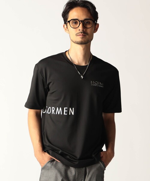NICOLE CLUB FOR MEN（ニコルクラブフォーメン）の「バック×クロスロゴTシャツ（Tシャツ/カットソー・メンズ・ホワイト/ブルー/ボルドー/ブラック・M/L/XL）」の3枚目の写真