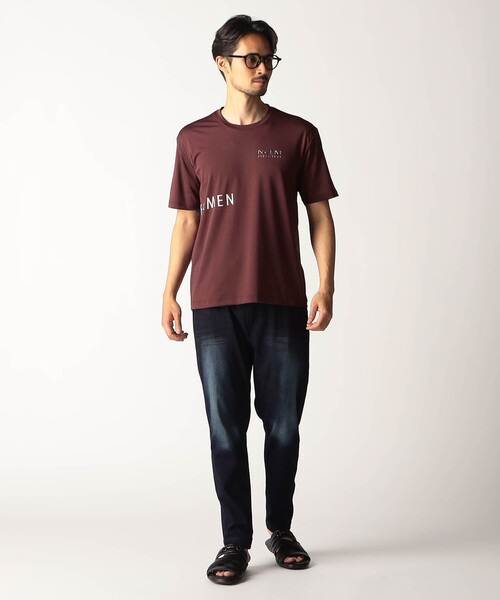 NICOLE CLUB FOR MEN（ニコルクラブフォーメン）の「バック×クロスロゴTシャツ（Tシャツ/カットソー・メンズ・ホワイト/ブルー/ボルドー/ブラック・M/L/XL）」の5枚目の写真