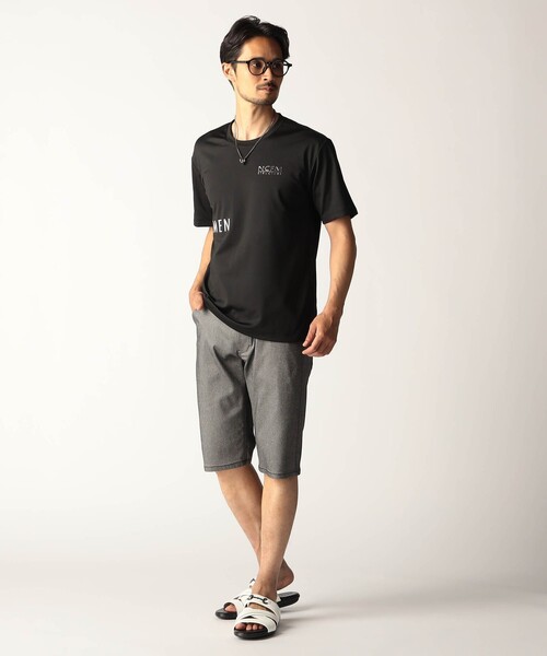 NICOLE CLUB FOR MEN（ニコルクラブフォーメン）の「バック×クロスロゴTシャツ（Tシャツ/カットソー・メンズ・ホワイト/ブルー/ボルドー/ブラック・M/L/XL）」の7枚目の写真