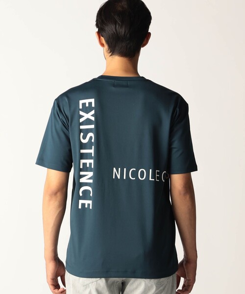NICOLE CLUB FOR MEN（ニコルクラブフォーメン）の「バック×クロスロゴTシャツ（Tシャツ/カットソー・メンズ・ホワイト/ブルー/ボルドー/ブラック・M/L/XL）」の9枚目の写真