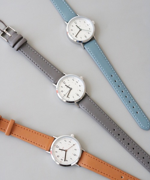 nattito(ナティート)の「〈nattito/ナティート〉Casual Watch/カジュアルウォッチ ジョン YM097(アナログ腕時計・レディース・グレー/ブルー/キャメル・30)」の12枚目の写真