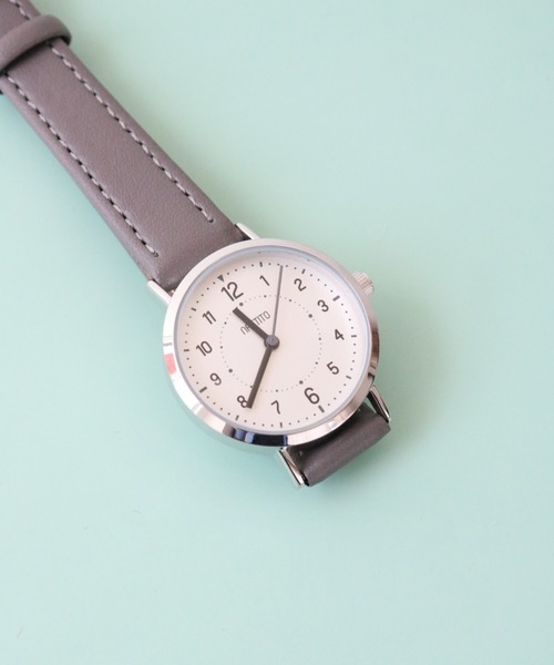 nattito(ナティート)の「〈nattito/ナティート〉Casual Watch/カジュアルウォッチ ジョン YM097(アナログ腕時計・レディース・グレー/ブルー/キャメル・30)」の4枚目の写真