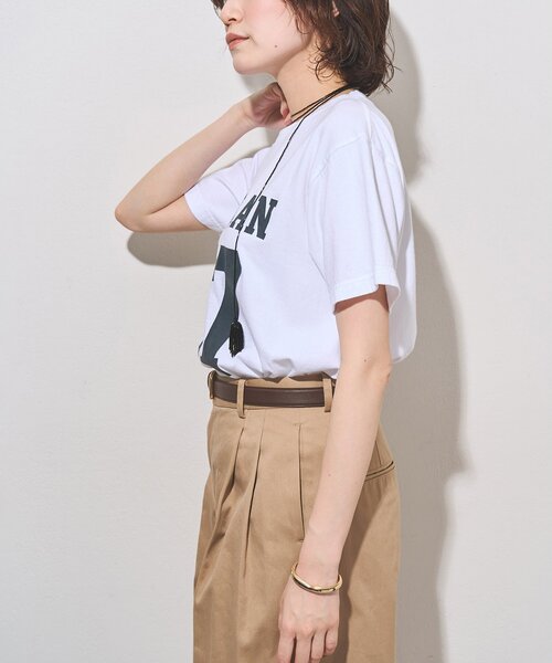 Whim Gazette(ウィムガゼット)の「フロントナンバーTシャツ(Tシャツ/カットソー・レディース・チャコールグレー/オフホワイト/パープル/ネイビー/バーガンディー・FREE)」の8枚目の写真